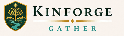 Kinforge Gather logo lockup